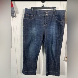 Tommy Hilfiger Hope Crop Jeans-Dark Wash Size 16 EUC